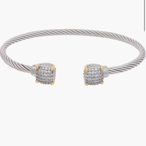 Juvell cuff paved bracelet cable cuff